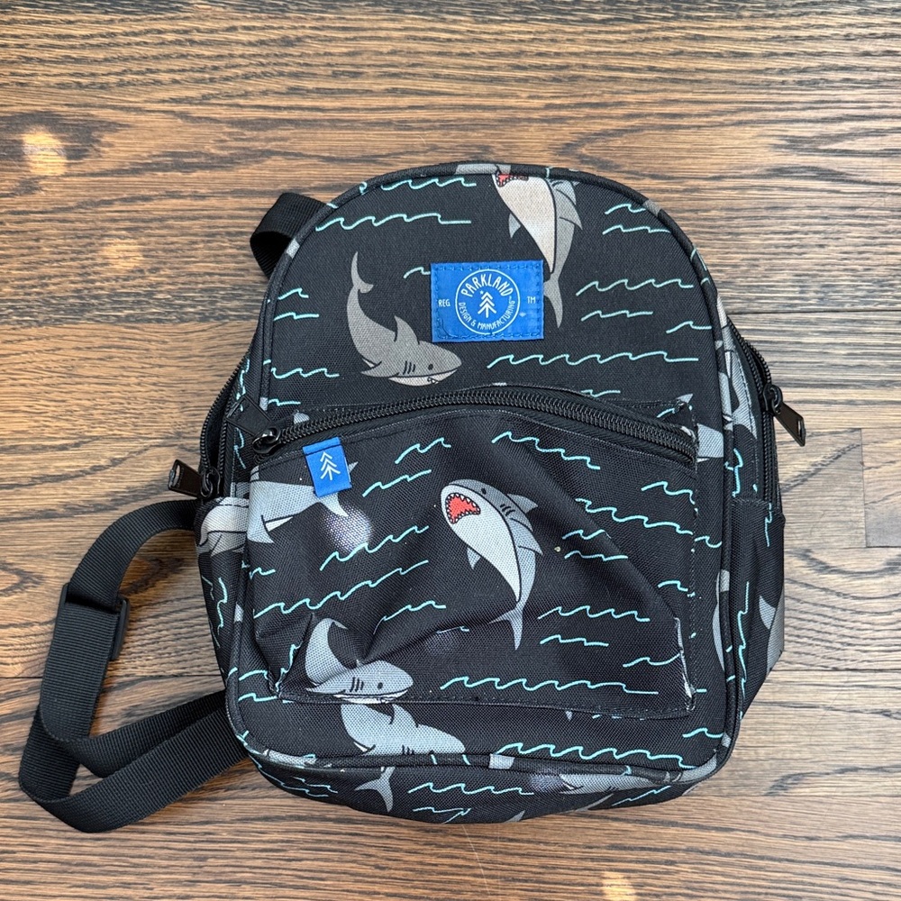 Parkland Shark Print Black Backpack